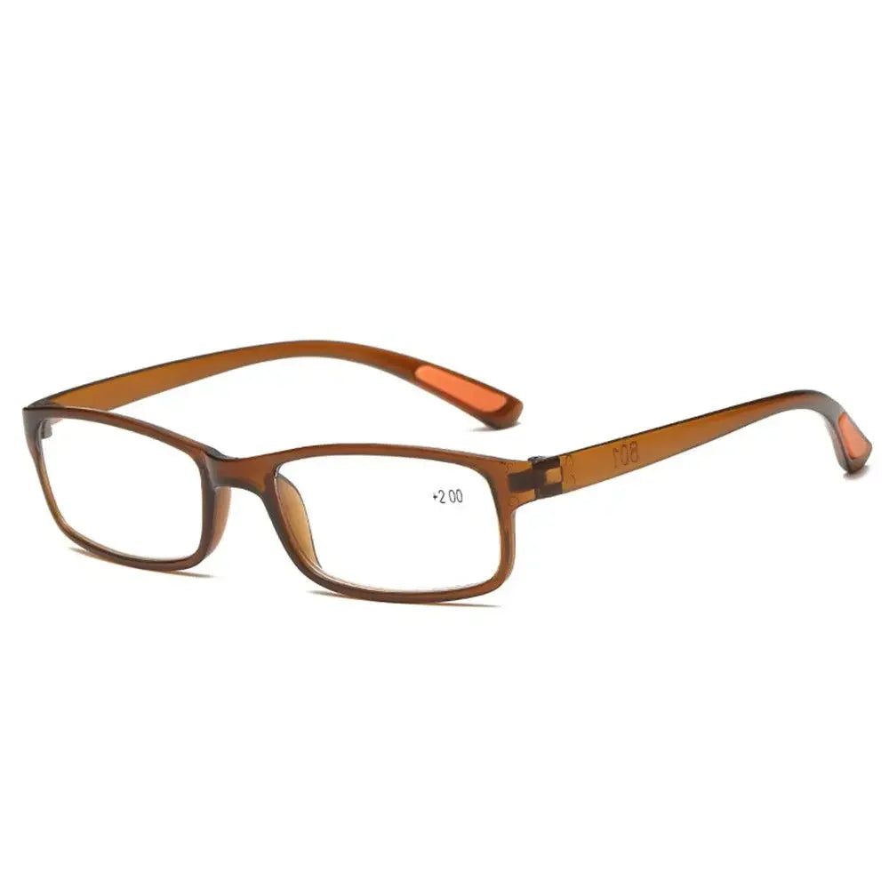 Reading Glasses for Men Women Square Frame Ultra Light Readers Eyeglasses Presbyopia with Diopter +100/+150/+200/+250/+300/+350