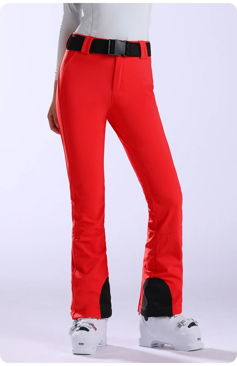 Winter New Skiing Pants Women Slim Fit Snow Trousers Outdoor Warm Sweat Pants Windproof Ski Pants Waterproof Snowboard Clothes