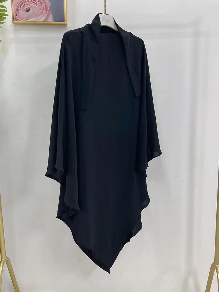 Eid Muslim Long Khimar Prayer Hijab for Women Ramadan Wrap Overhead Prayer Scarf  Islamic Dubai Saudi Niqab Headscarf 2024