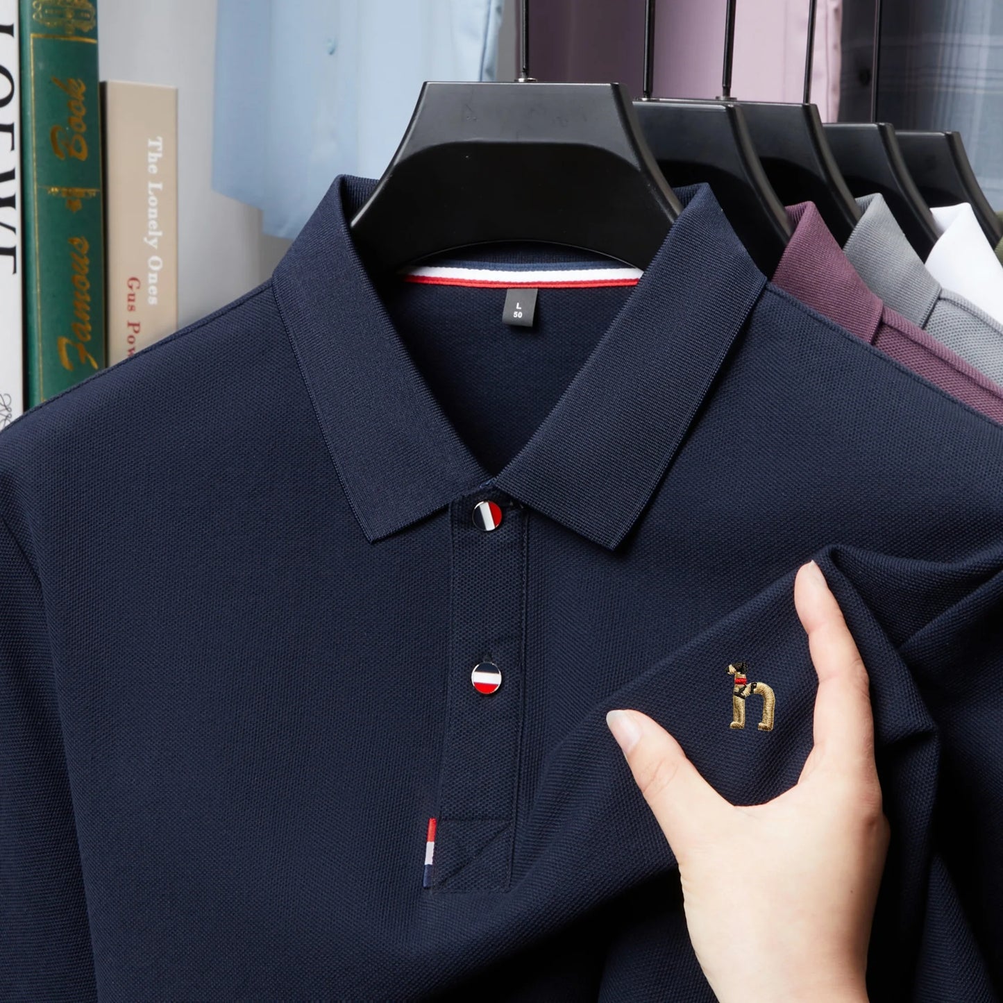 100% pure cotton Men's Polo T-shirt New Style Summer Cozy Skin-friendly Luxury high-end Commuting Short Sleeve Custom embroidery