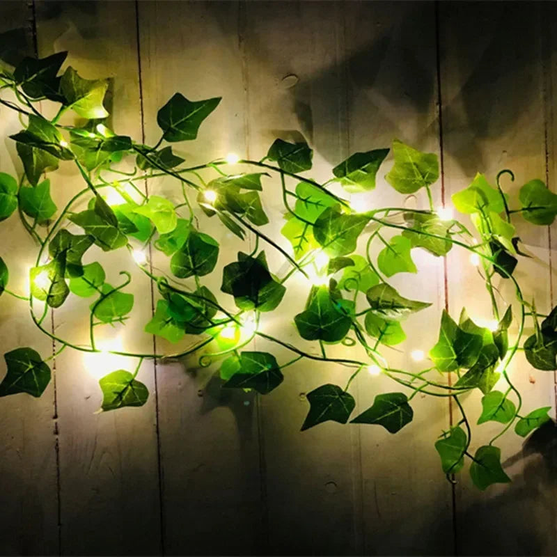 Ramadan Decoration 2025 LED String Lights 2M/5M/10M Maple Leaf Wedding Garland Christmas Fairy Light for Home Bedroom Wall Patio