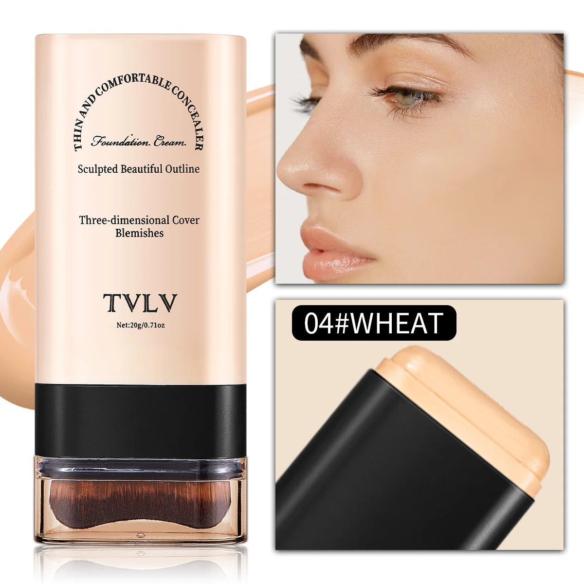 Waterproof concealer can cover defects for a long time, light and non greasy natural makeup effect