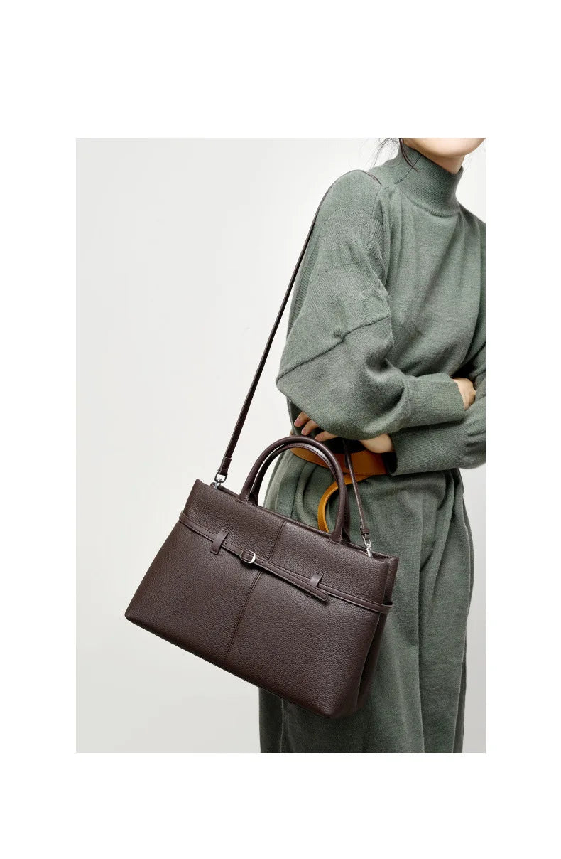 Women's Bags 2025 Genuine Leather Large Capacity Office Commuting Designer Inspired Tote Shoulder Bag Luxury Handbags for Women