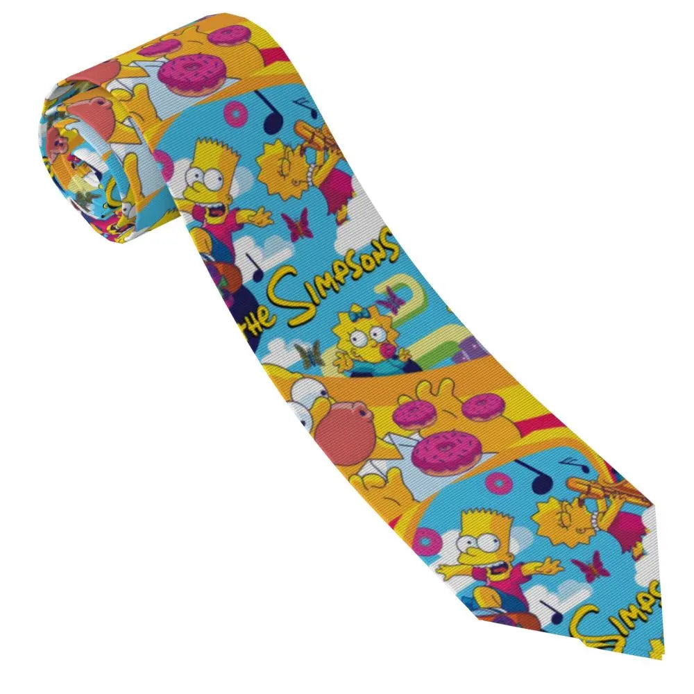 Personalized The S-Simpsones Homer Neck Ties Men Formal Silk Wedding Neckties