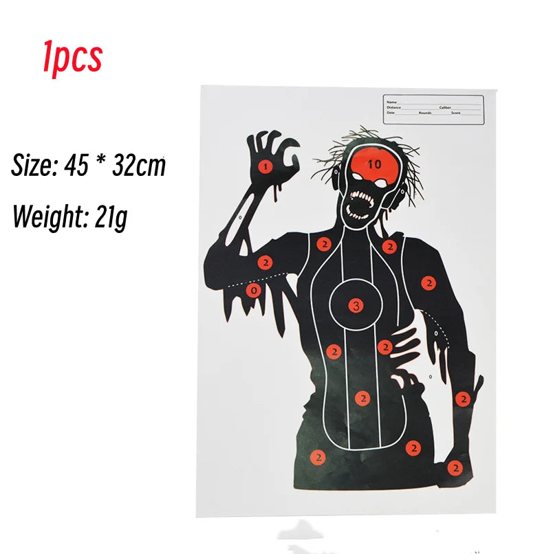 Archery Target Paper 45 * 32cm Fun Shooting Function Picture Training Accessories Splash Activity Paper Target