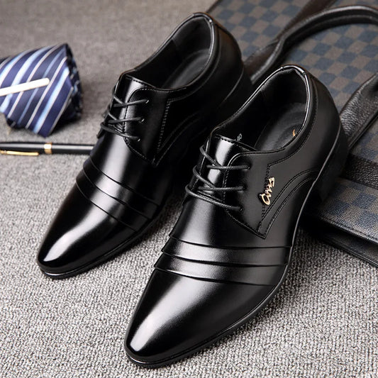 Business Formal Wear Mens Shoes New Spring Model Large Size Shoes Men's Shoe 2025 Man Luxury Leather Casual Dress High Quality