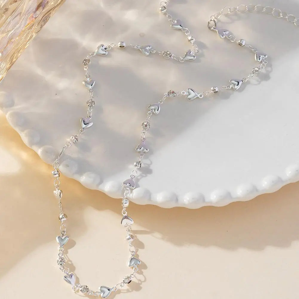 Long Y-Shaped Necklace for Women Bohemian Colorful Glass Metal Collarbone Chain Tassel Clavicle Choker Body Jewelry Gifts
