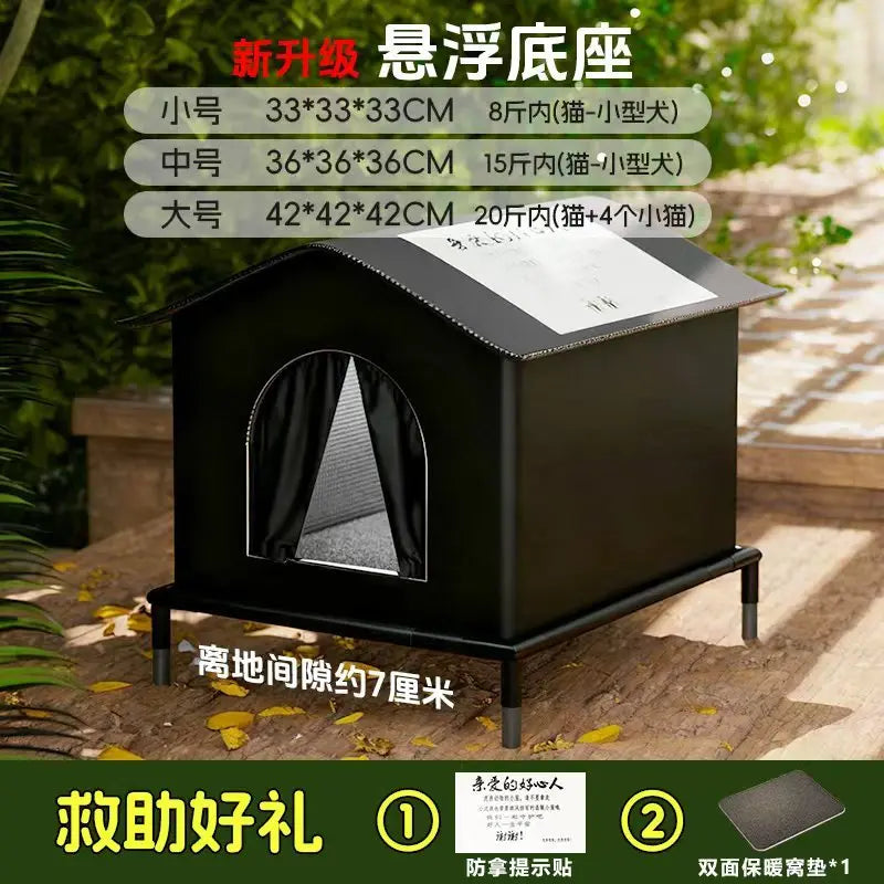 Outdoor Waterproof  Dog Shelter Winter Cold Proof Rain Sun Protection Warm All Season Universal Outdoor  House