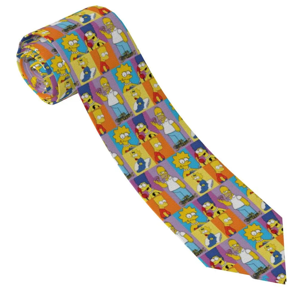 Personalized The S-Simpsones Homer Neck Ties Men Formal Silk Wedding Neckties