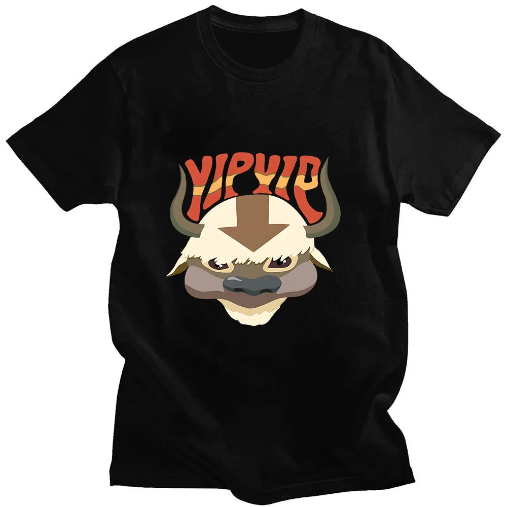 YIP APPA Game T Shirt Anime Print Cartoon O-neck Tee-shirt Short Sleeve Retro Harajuku Tshirt Camiseta Hombre Comic Cute Tops