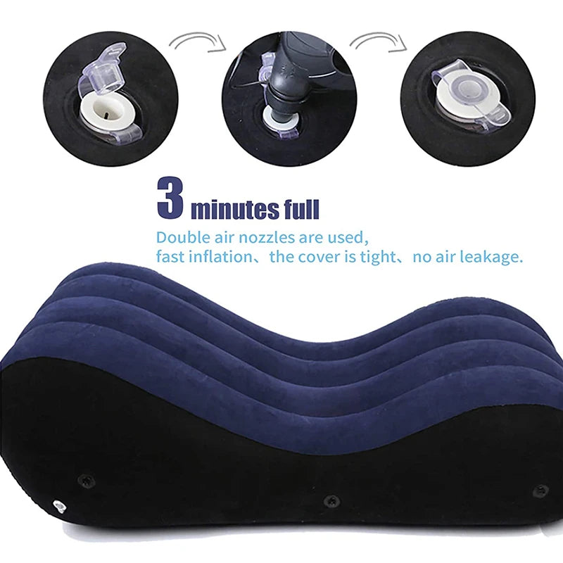 Portable Inflatable Sofa Bed S-shaped Love Position Labor-saving Sitting Wedge Husband Wife Pillow Better Love Life Furniture
