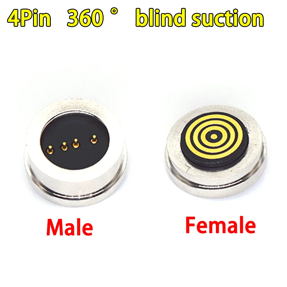 1Pair 2/3/4/5/6Pin waterproof high current magnet suction spring pogo pin male female probe DC power charging magnetic connector