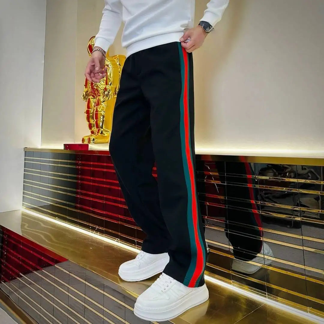 Men's Casual Pants Autumn Winter Fleece Sweatpants Men Running Jogger Sports Gym Trousers Fashion Solid Color Workout Long Pants