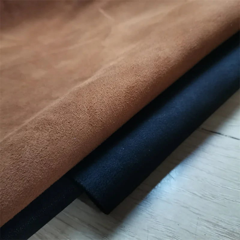 1mm Brown Black Sheep Suede .Top Leather.Real Leather Fabric.Handmade DIY For Clothes Inside.Package Edge.Whole Sheepskin