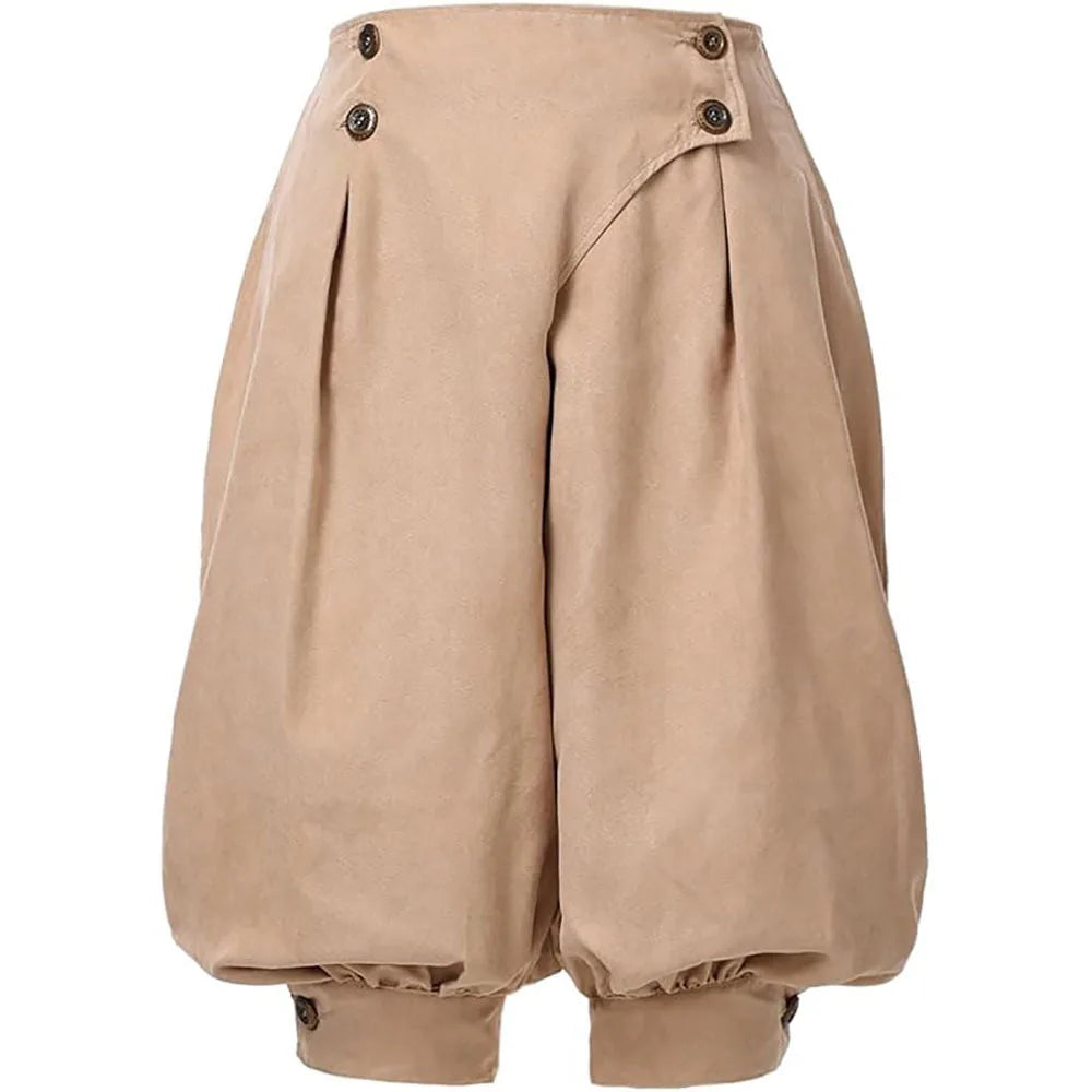 Pirate Pants Women Medieval Renaissance Viking Cosplay Costume Loose Pants Horseman Peasant Castaways Costume Bloomers Trousers