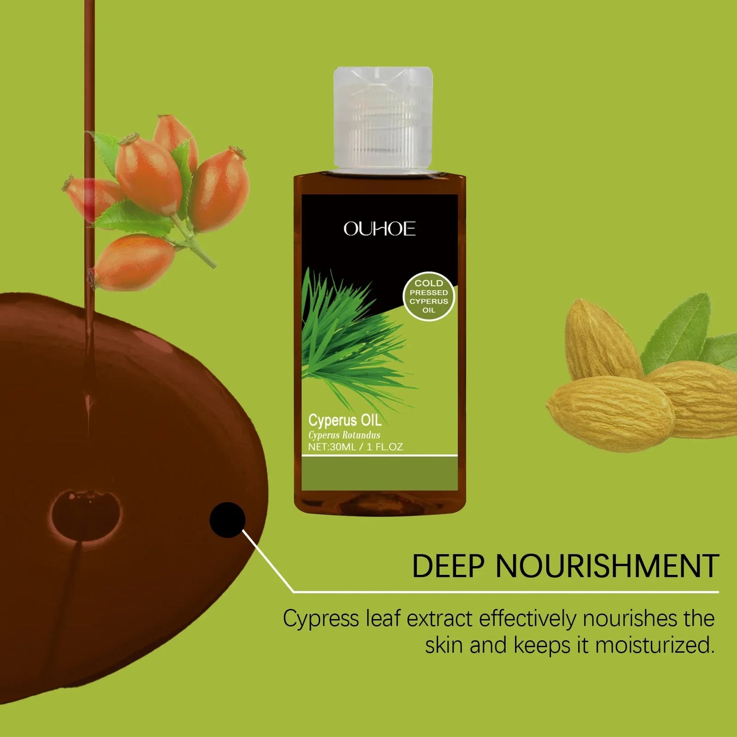 Pure Cyperus Rotundus Essential Oil Moisturizing Nourishing Reduce Redness Smoothing Repair Legs Arms Body Hair Removal Care Oil
