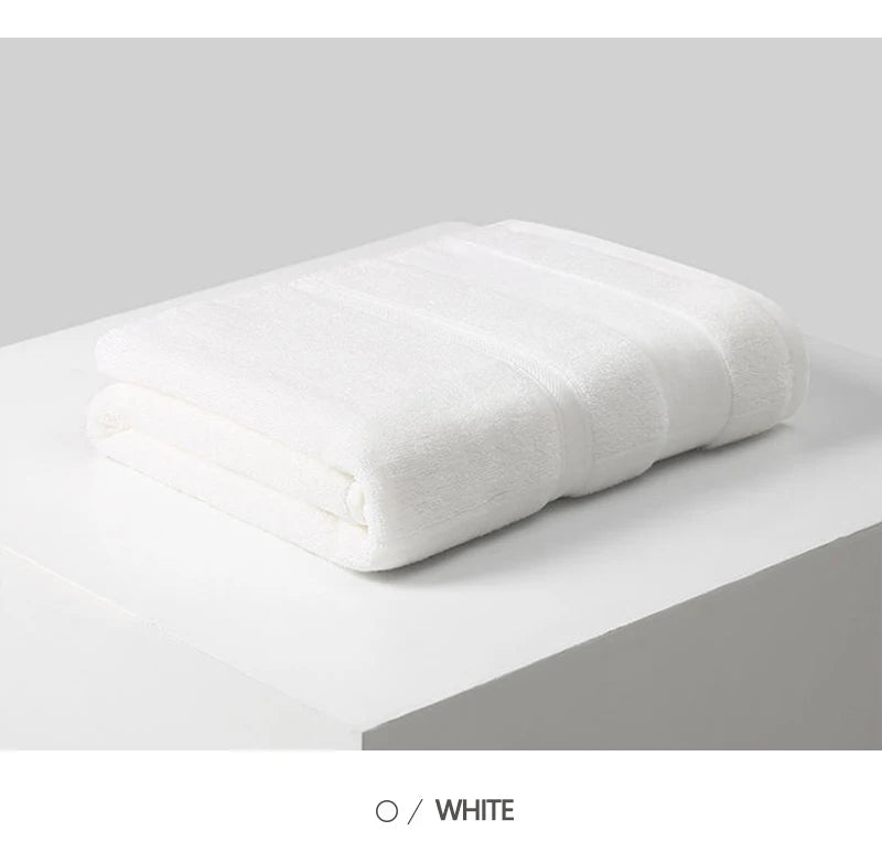 Battilo Cotton Bath Towel Soft Absorbent Face Hand Towels Luxury Hotel Spa Bathroom Towel Solid Beach Towel 2Pcs Bath Towel Set
