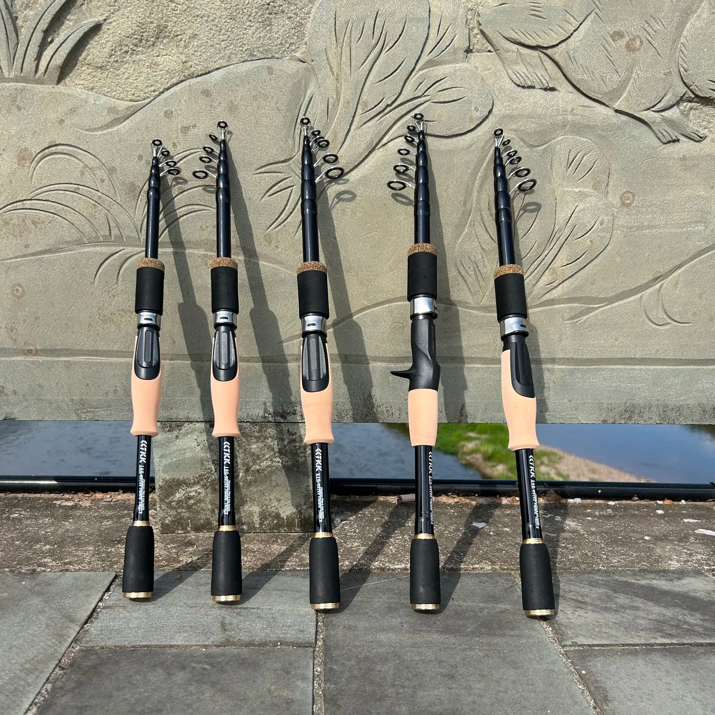 Fishing Lure Spinning Casting Rod Baitcasting Carbon Fiber Feeder 1.6M 1.8M 2.1M 2.4M Durable Cork Wooden Handle Travel Tackle