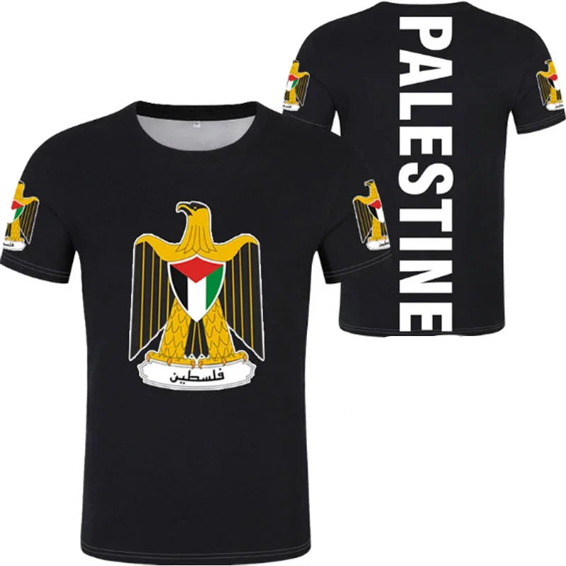 Palestinian Flag T Shirt Summer Sports Football Jersey Men's Graphic Short Sleeved T-shirts Palestine National Day Gift Tees