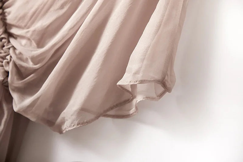100% Silk Dress New Fashion Summer Dresses For Women 2024 High Quality Casual Dress Women Elegant Midi Dress Vestido Feminino Lq