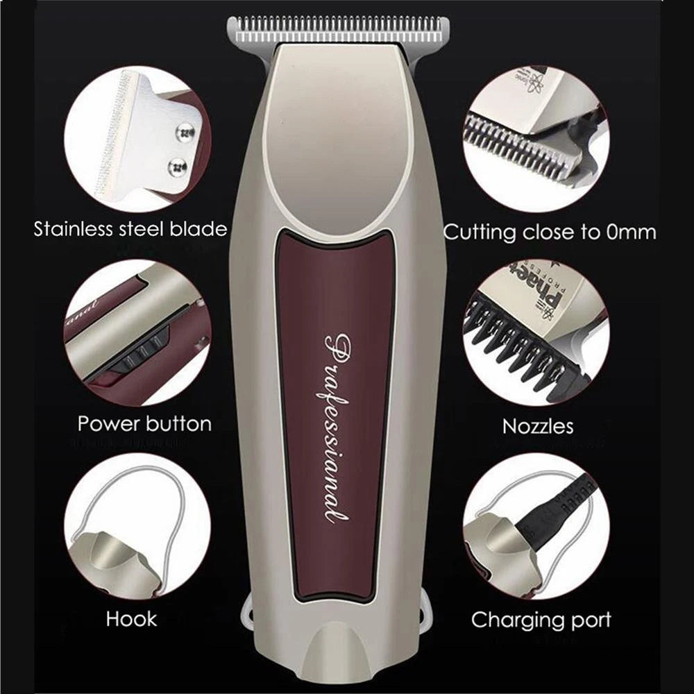 Professional Rechargeable Haircut Hair Cutting Machine Trimmer for Men Cordless Hair Clipper Electric Shaver Beard Barber