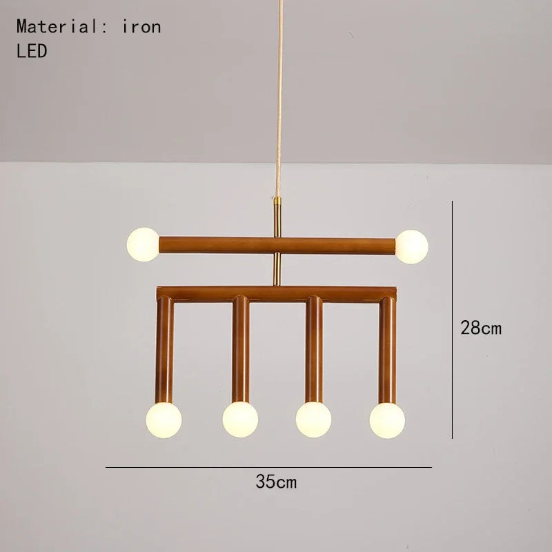 Colorful pendant lights Simple geometric linear pendant light fixture Hotel Restaurant suspension luminaire Bar hanging lights