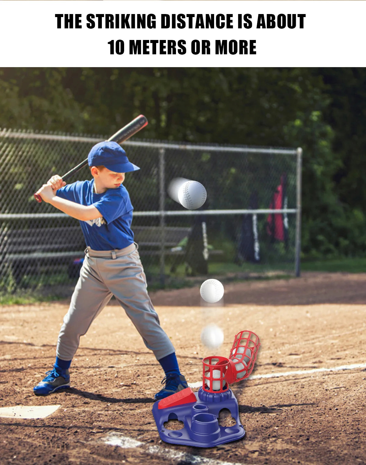 Baseall Set for Kids Indoor Outdoor Sport Toy 3-in-1 Baseball Set with Pitching Machine Adjustable Teeball Batting Toys for Boys