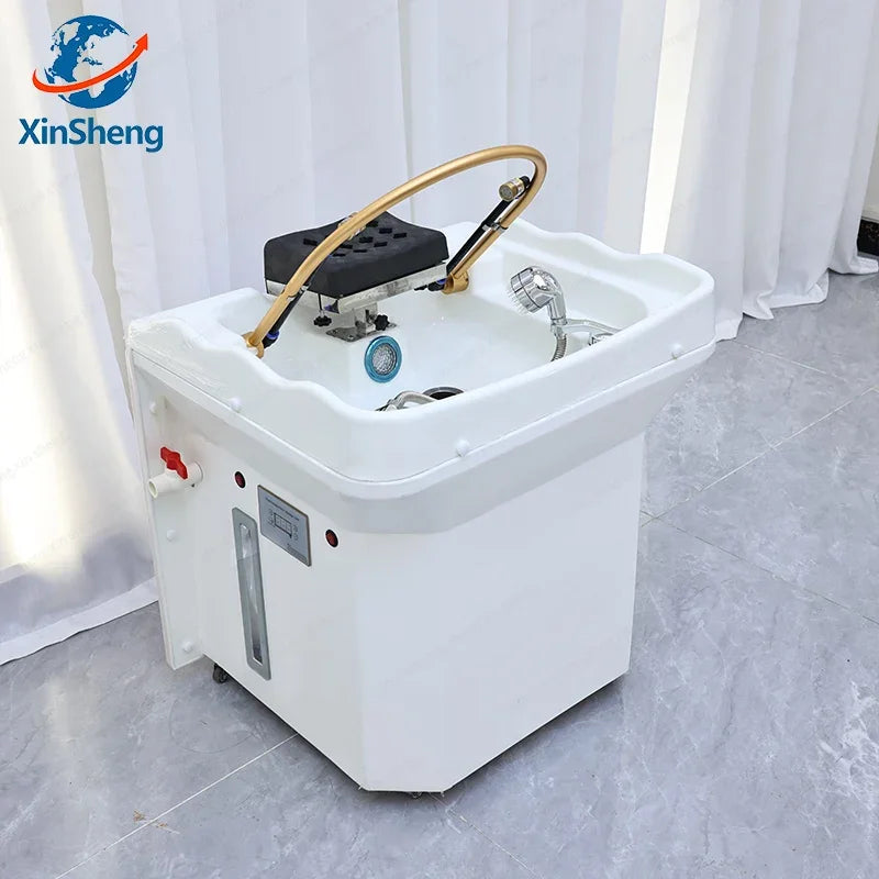 XinSheng Convenient Non Connecting Water Pipe With Water Storage Tank Head SPA Water Circulation Shampoo Basin Hair Wash Salon