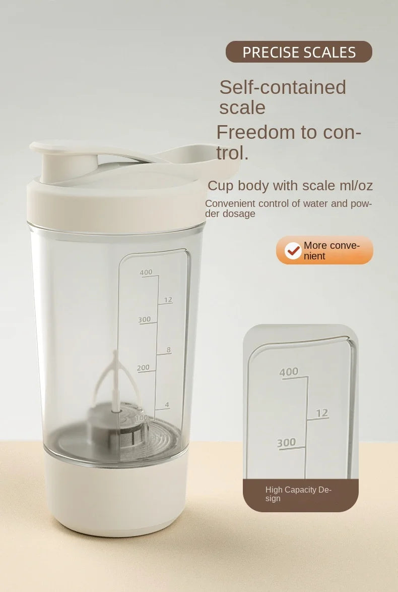 New Portable Electric Shaker Bottle USB Rechargeable Blender Multipurpose Mixer Cups for Fitness Workout  Automatic Mixing Cup