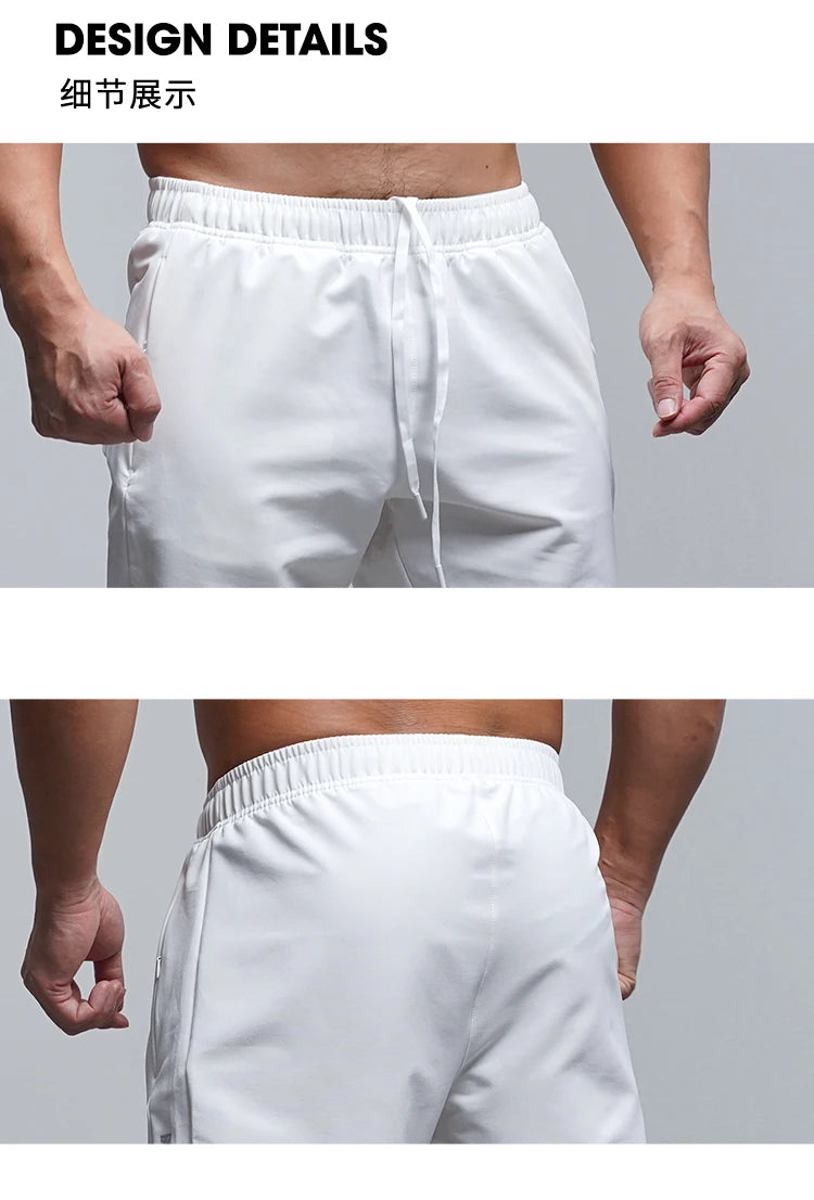 Breathable Loose Running Pants Men Autumn Winter Sport Training Gym Sportswear Elastic Waterproof Outdoor Zip Pocket Sweatpant