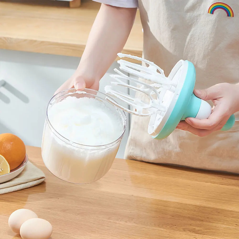 Manual Egg Beater Hand Cranked Cream Mixer Multi-Function Egg Whisk Blender Kitchen Baking Tool for Blending Whisking Beating
