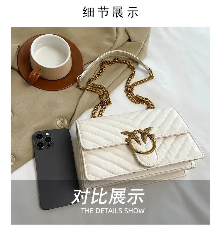 Ladies' elegant crossbody bag with shoulder strap design, made of high-quality leather material, classic and popular