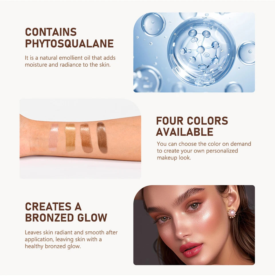 Lakerain Glow Bronzing Drops Face Peptide Serums Liquid Bronzer Cream Hydrating Makeup For An Everyday Radiant Glow Summer Glow