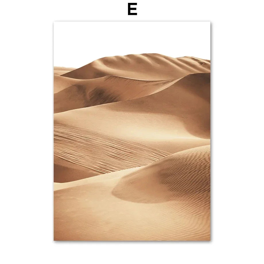 Islamic Calligraphy Shukr Dur Tawakkul Desert Wall Art Posters and Prints Canvas Painting Pictures for Living Room Decor