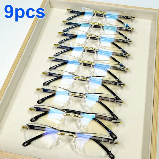9 Pairs of Reading Glasses Featuring A Lightweight Design Suitable for Both Men and Women Suitable for Reading on Computers