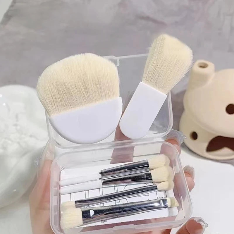 6pcs Mini Makeup Brush Set Powder Eyeshadow Foundation Blush Concealer Beauty Makeup Tools Brush Professional Supplies