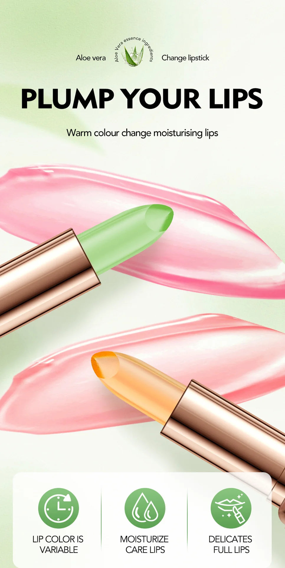 Colorful Lipstick Lipstick Waterproof Long-lasting Non Smudging Moisturizing Natural Lip Gloss Female Makeup