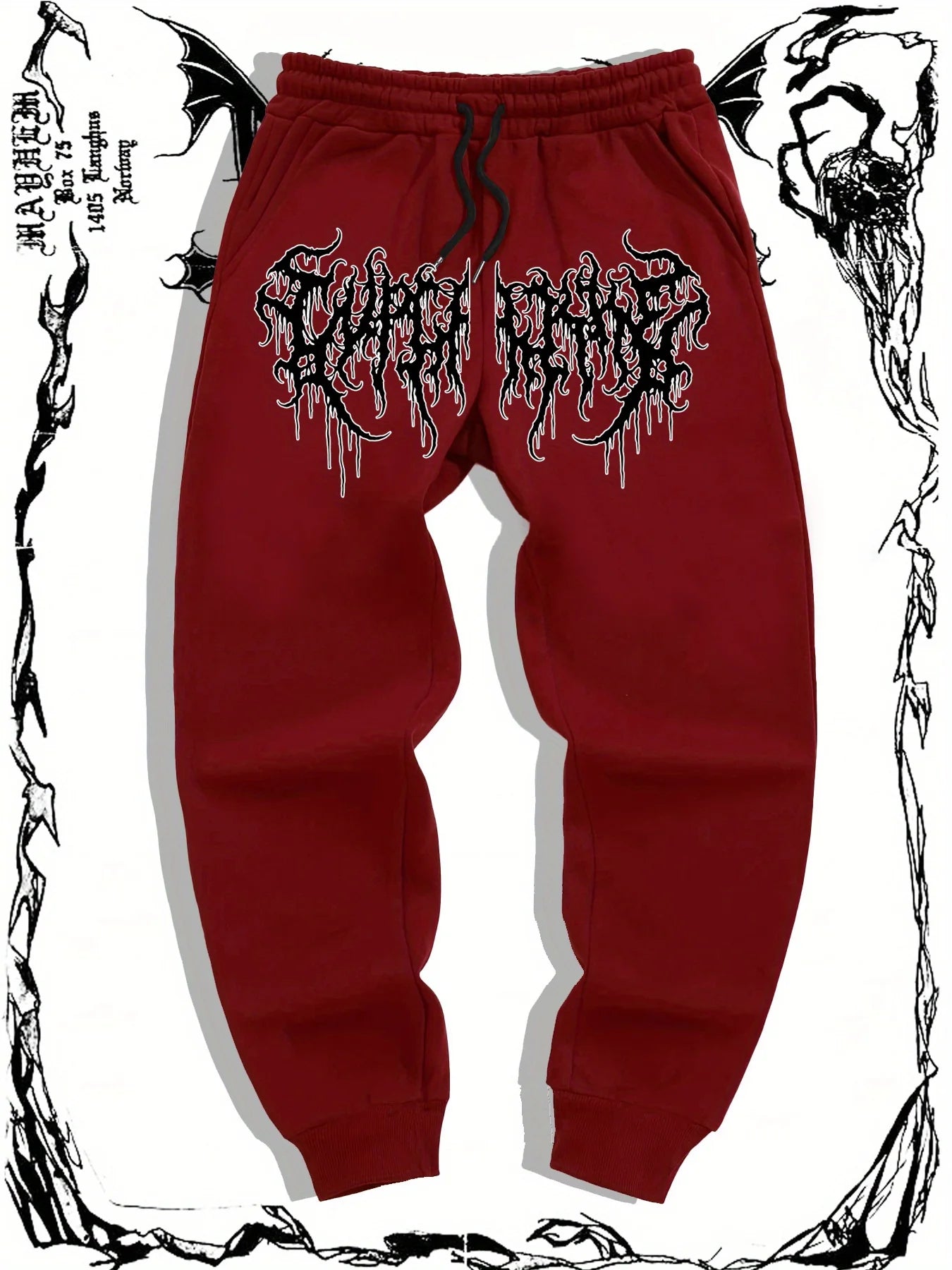 Men's Casual Jogging Pants with Interesting Graphic Prints - Elastic Belts, Street Wear Style, Urban Fashion, Soft Materials