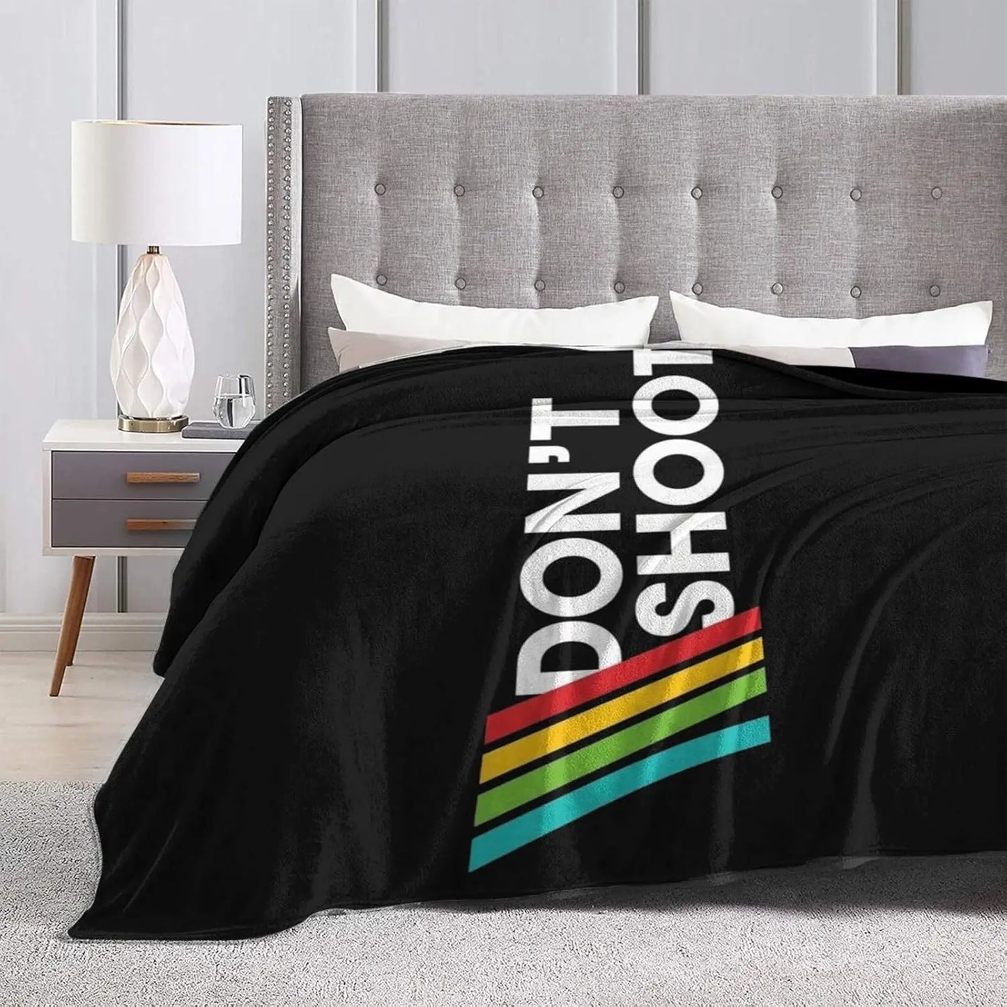 Flannel Arc Raiders Don't Shoot! Arc Stripes Throw Blanket- Ultra Soft Lightweight for Bed, Sofa, Travel & Camping