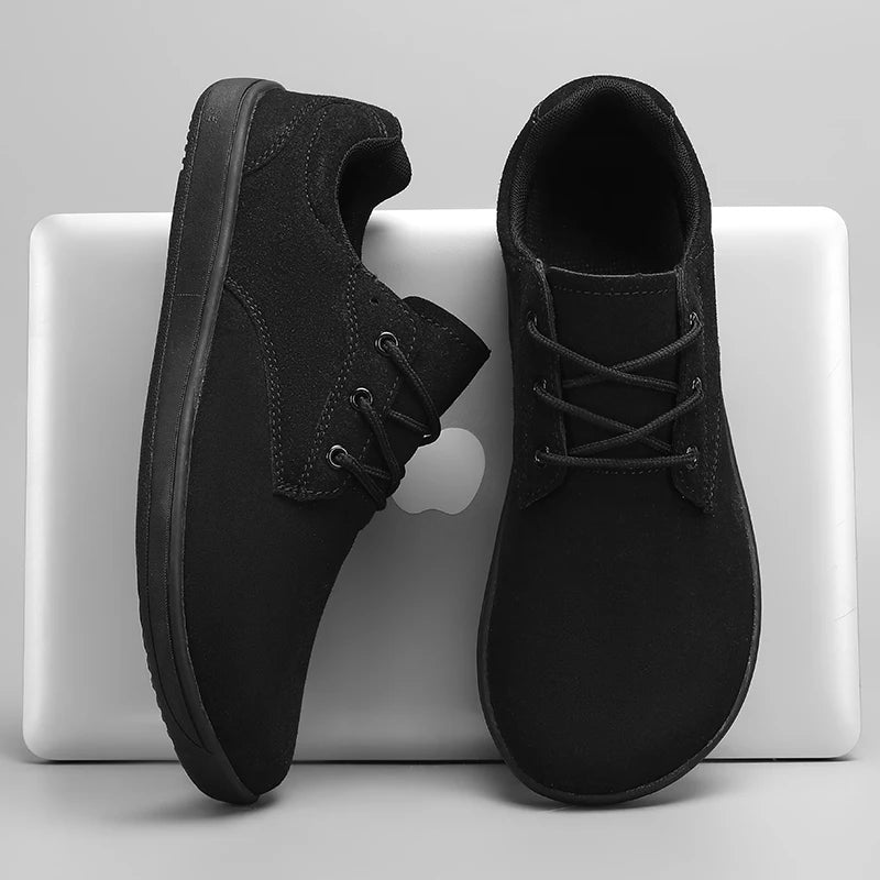Men's Wide Toe Box Off-road Running Shoes Zero Drop Anti Slip Ultra Wide Walking Shoes Cushioned Denim Boots Large Size 39 48