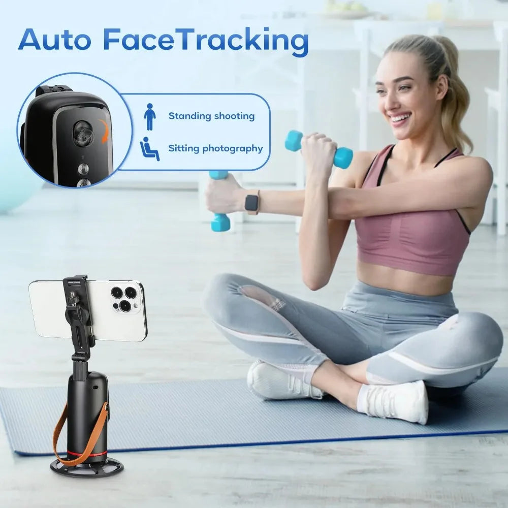 Smart Phone Gimbal - 360° Rotation, Auto Tracking, Stabilize Shots for Phone, Perfect for Vlogging & Live Streaming, Easy To Use