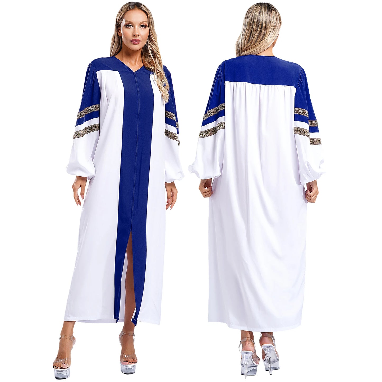 Womens Church Clergy Loose Choir Robe Dress Priest Preacher Dresses Baptism Confirmation Officiant Costume Praise Worship Dress