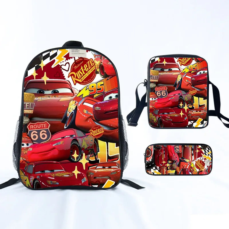 Cars School Backpack For Boys Girls Cartoon Game Knapsack Primary Backpacks Kids Satchels Space School Bags With Shoulder Bags