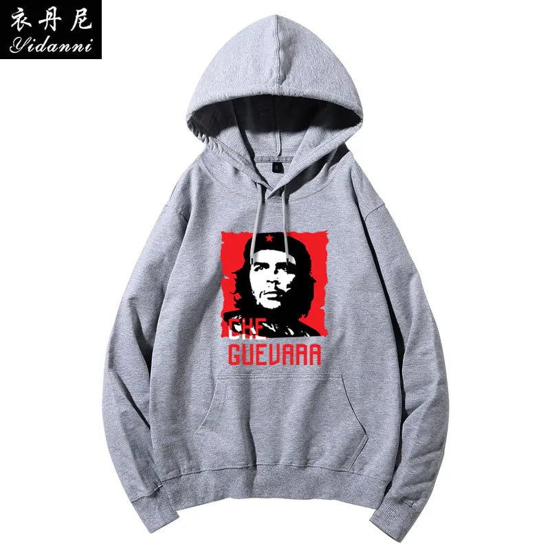 Cuban Red Revolutionary Hero Che Guevara Hooded Sweatshirt Printed Men's and Women's Casual Pullover Long-sleeved Hoodies Tops
