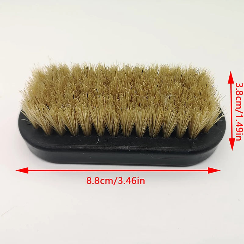 Shoe Polish Brush Leather Pig Hair Soft Polishing Tool Cleaning Brush Nub Leather Boots Clean Shine Brush