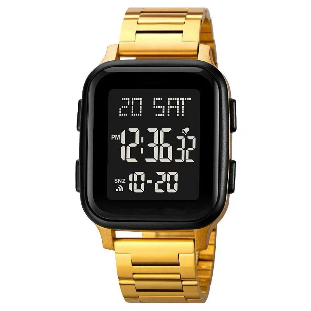 Sports Watches for Men Waterproof Digital Electronic Stainless Steel Clock Led Display Wristwatches Mens Reloj Hombre