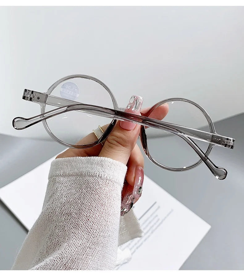 Trendy Round Small-Frame Reading Glasses for Men and Women, Middle-Aged and Elderly People, for Reading Books and Newspapers