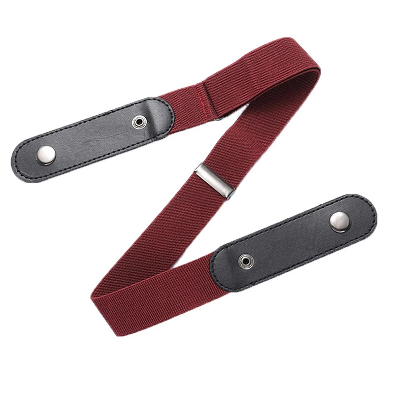 Buckle-Free Waist Belt For Jeans Pants,No Buckle Stretch Elastic Waist Belt For Women/Men,No Hassle Belt