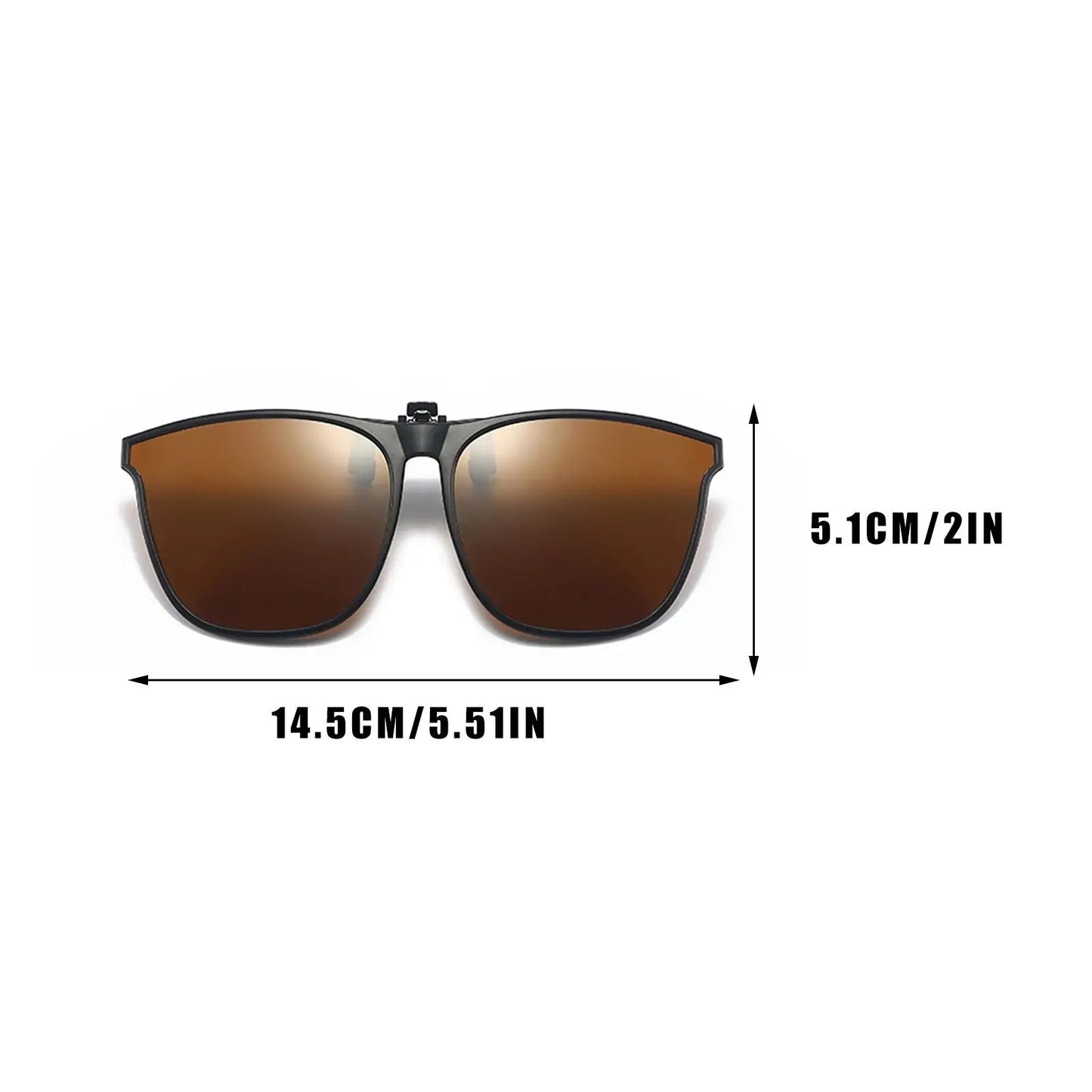 Polarized Clip On Sunglasses Men Women UV400 Anti Glare Sun Glasses for Driving Fishing Vintage Square Flip Up Glasses Eyewear
