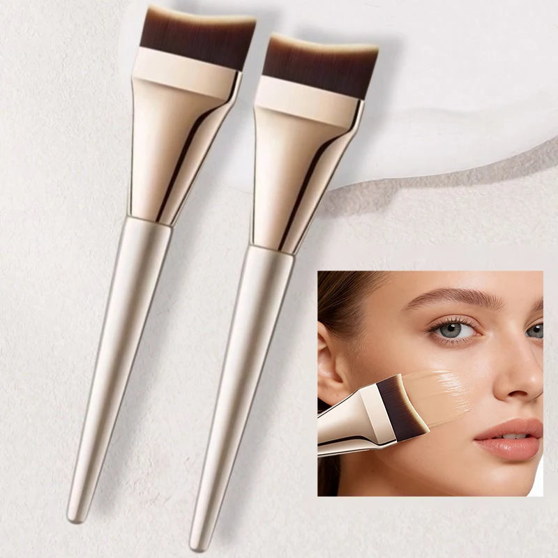 Curved Ultra Thin Foundation Brush Blade Fine Angle Flat Concealer BB Cream Brush Under The Eyes Place Precise Detail Brush